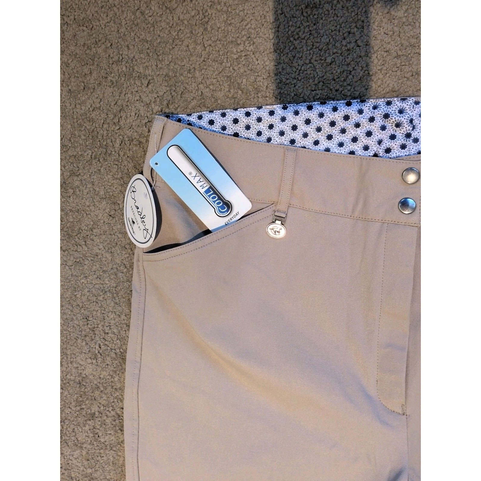 Ladies 42 Bradley By Smartpak Tan 4-Way Stretch Fullseat Nwt Coolmax — image 7 of 8